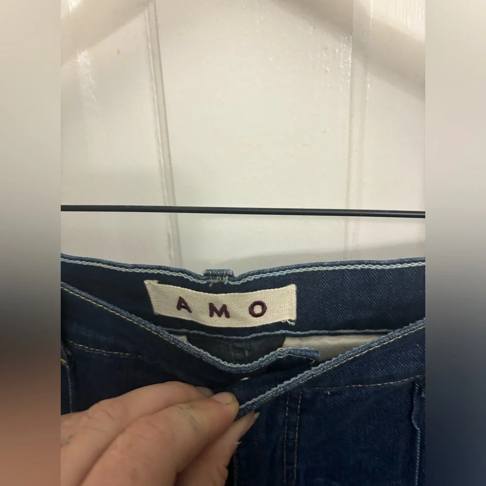 AMO CJ Pant High Rise Wide Leg Jeans Size 30